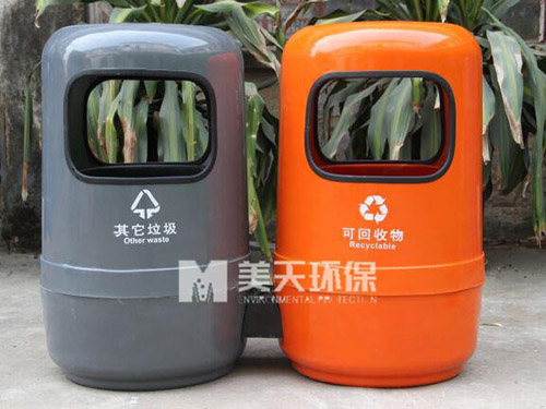 圓形戶(hù)外玻璃鋼分類(lèi)桶